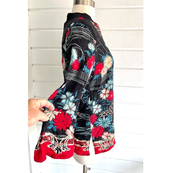 CITRON OF SANTA MONICA 100% Silk Button Front Top - S - Picture 4 of 10